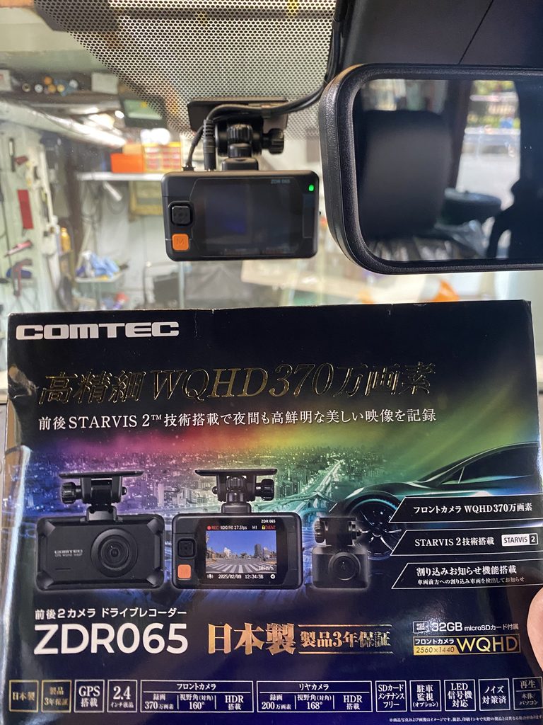 90系ノアに取り付けたコムテックZDR-065ドライブレコーダー